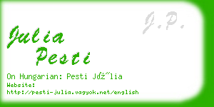 julia pesti business card